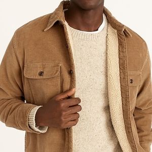 NWT J. Crew Sherpa-lined Corduroy Shirt Jacket